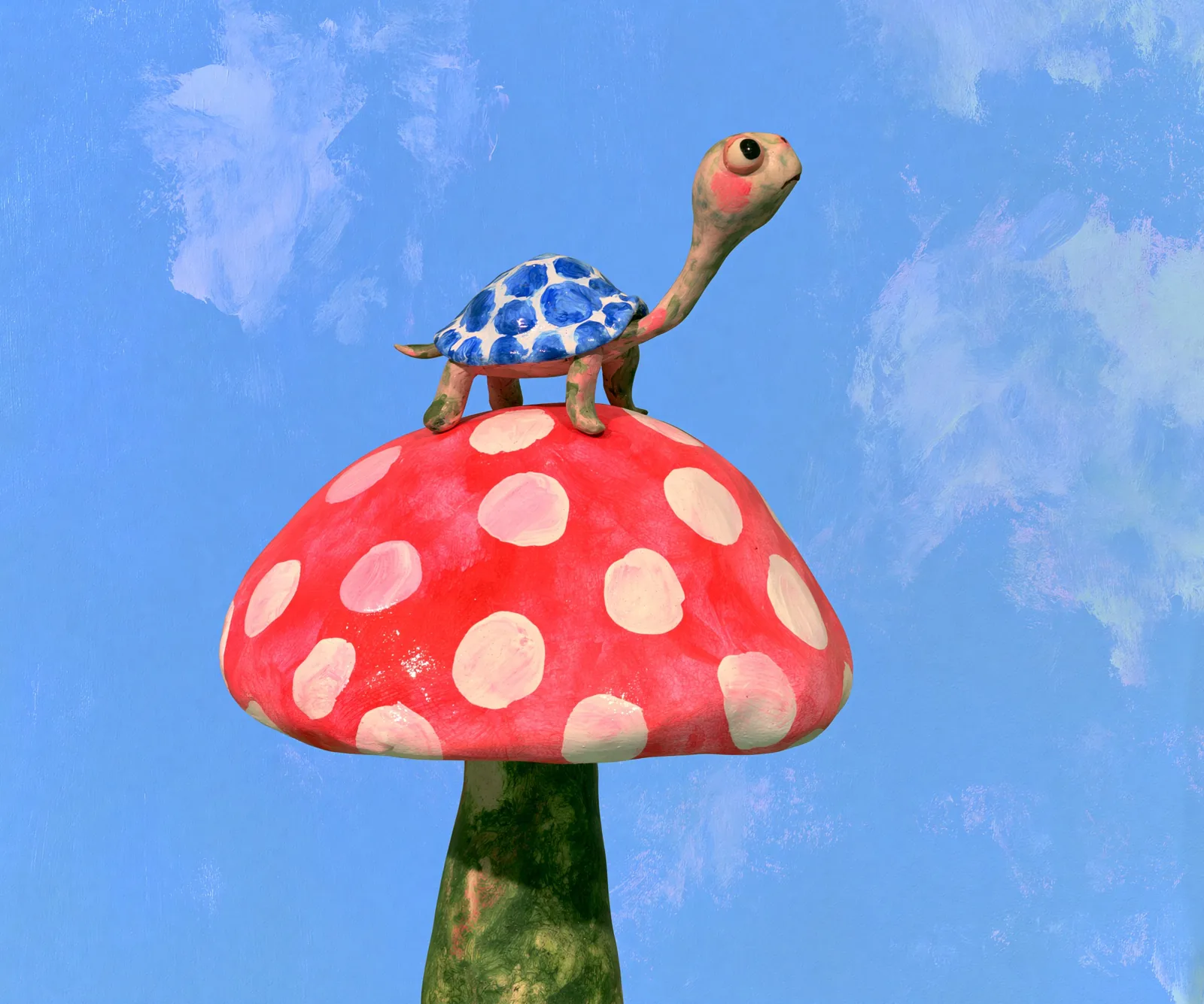 minimalist tiny turtle on a mushroom illustration --ar 6:5 --sref 1258892...